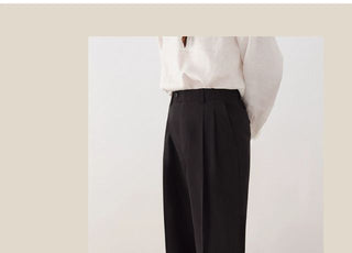 [CULTUM] Relaxed Washable Pleated Trousers