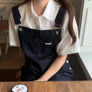 Overall denim dress