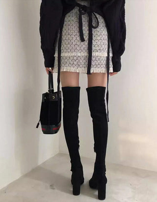 knitted back strap sweater