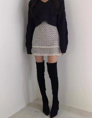 knitted back strap sweater