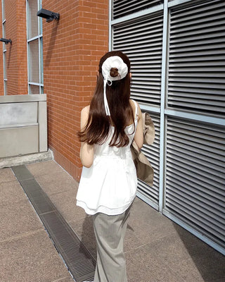 Ribbon flare camisole