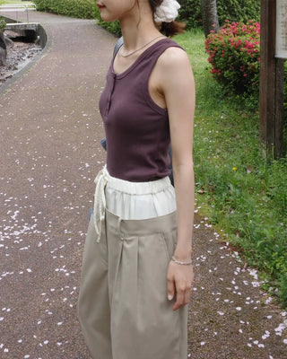 Layered Button Sleeveless