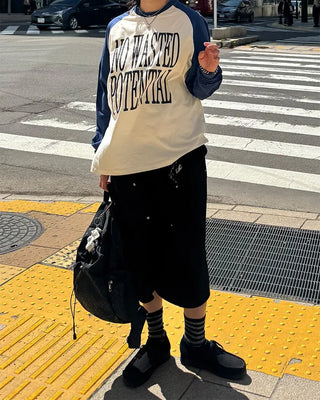 Logo Raglan Long T-Shirt