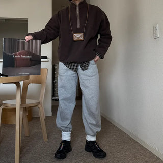 Basic fleece half-zip-up
