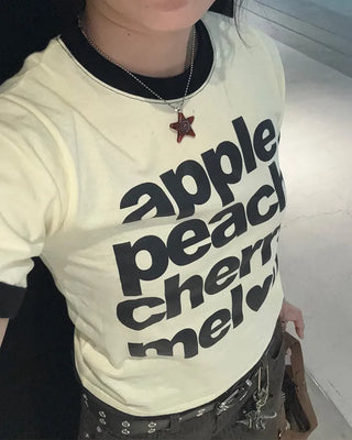 Fruit lettering T-shirt