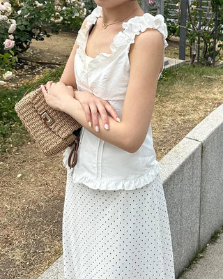 Frilled Shirring Camisole