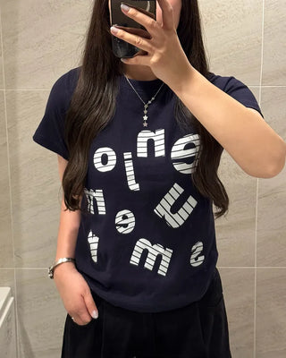 Lettering Short-Sleeved T-Shirt