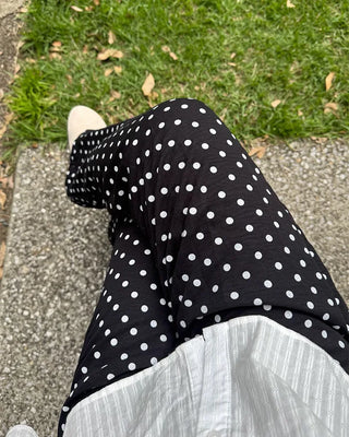 Polka Dot Linen Balloon Pants