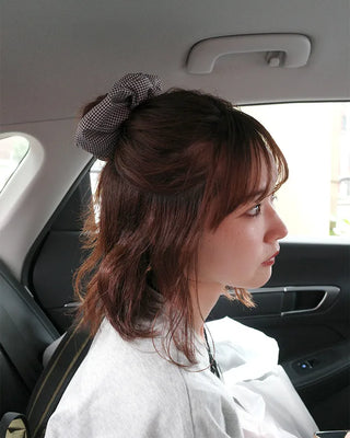 Checkered scrunchie