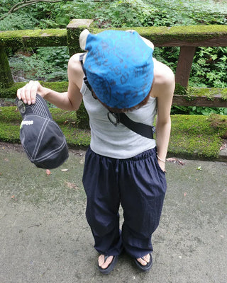 Elastic waist parachute pants