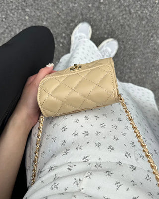 Quilted mini shoulder bag