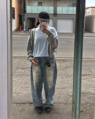 (Unisex) Vintage Camo Denim Pants