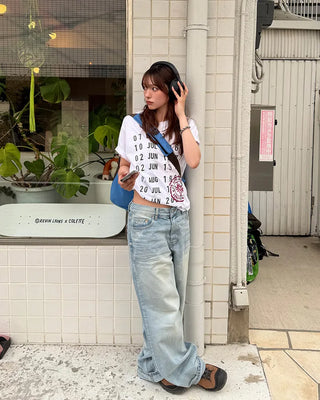 Stamp print T-shirt
