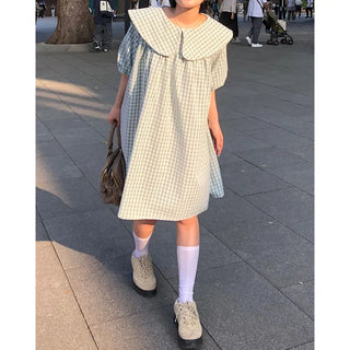 Color checkered mini dress