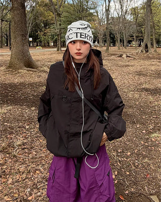 Hooded windbreaker