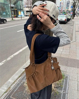 Star Keyring Set Leather Shoulder Bag