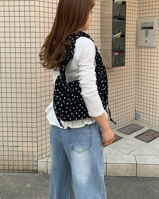 Cubic Wide Denim Pants