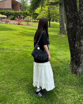 2-Pocket Denim Shoulder Bag