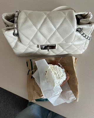 Quilted buckle mini shoulder bag