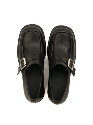 [Moromoro2] Distressed Leather Loafers