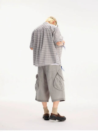 [Monterest] Washed Multi-Pocket 3D Cut Work Shorts