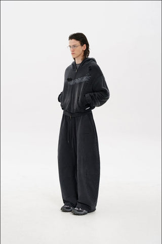 [MASONPRINCE] Double-layer Loose Sweatshirt Set