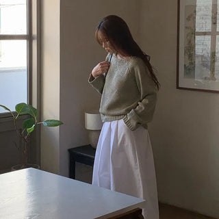 Boat neck knit