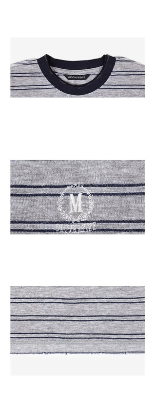 [MASONPRINCE] Reverse Seam Striped Tee