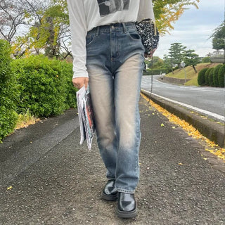 Vintage Wash Denim Pants