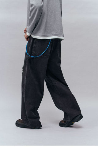 [Monterest] Distressed Washed Cotton Work Pants