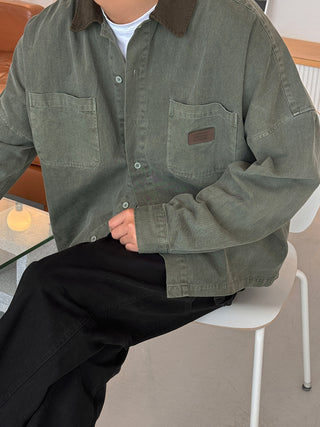 Slow Pigment Crop Work Shirt