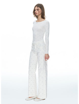 [NECY] Ribbon Allover Cutout Knot T