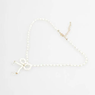 Pearl ribbon necklace