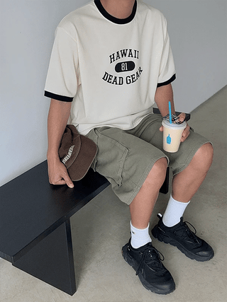 Hawaii Ringer 1/2 T-shirt