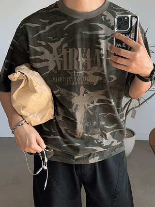 Angel Camo 1/2 T-shirt