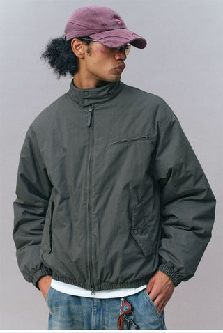 [Monterest] Stand Collar Padded Harrington Jacket