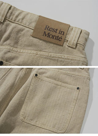 [Monterest] Distressed Washed Cotton Work Pants