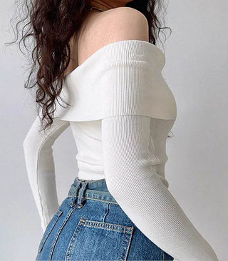 off-shoulder slim top