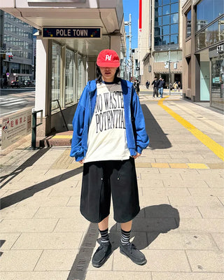 (UNISEX) Snap Bermuda Easy Pants