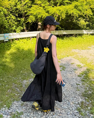 Lace strap long dress