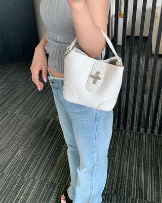 Wide-leg denim with lace-up waist