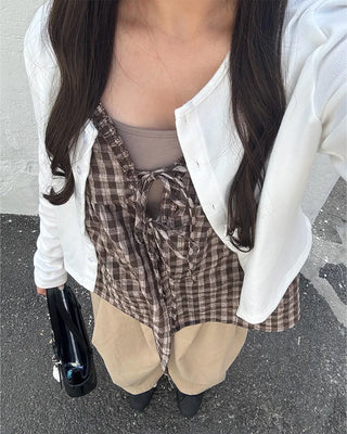 Checkered camisole set