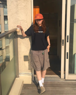 Lettering Cropped T-Shirt