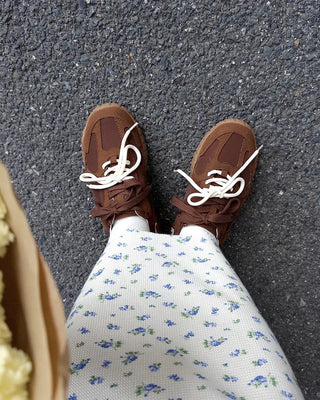Two-tone strap sneakers