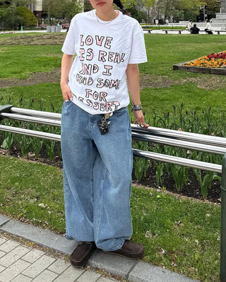 (UNISEX) Wide Denim Pants