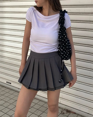 Dot Shirring Shoulder Bag