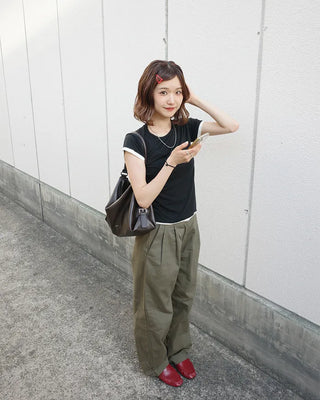 Layered short-sleeved T-shirt