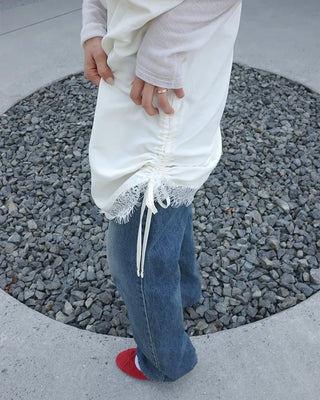 Lace-detail sleeveless dress