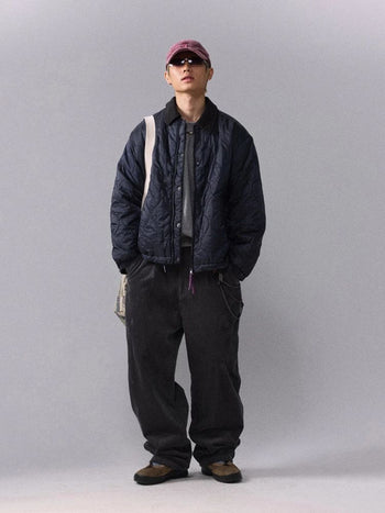 [Monterest] Quilted Coach Jacket with Corduroy Collar