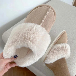 9115 Fluffy Suede Fur Slippers